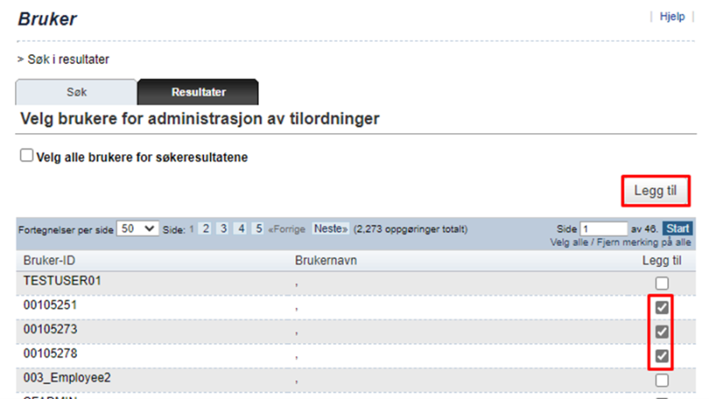 Bildet viser et skjermbilde fra systemløsningen DFØ HR