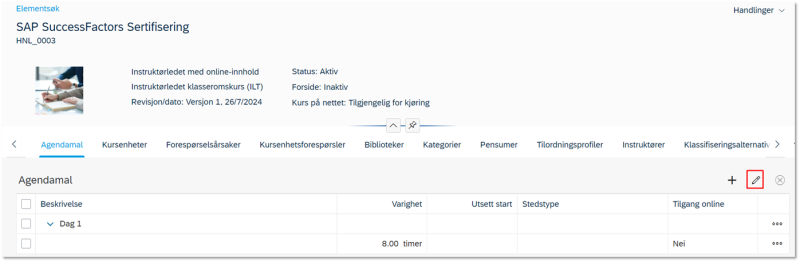 Bildet viser et skjermbilde fra systemløsningen DFØ HR
