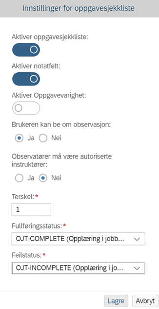 Bildet viser et skjermbilde fra systemløsningen DFØ HR