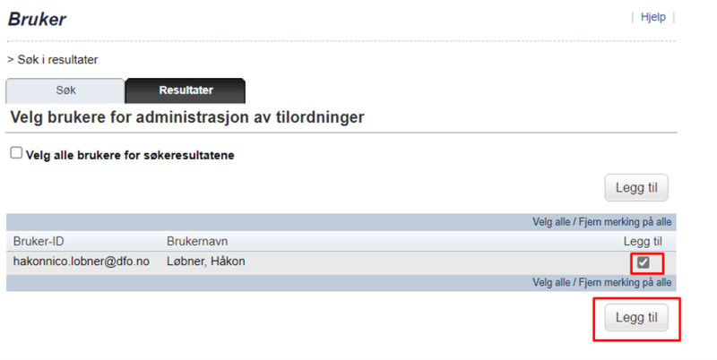 Bildet viser et skjermbilde fra systemløsningen DFØ HR