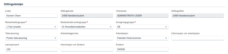 Stillingsdetaljer