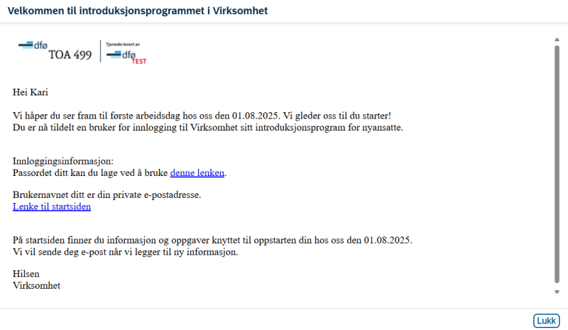 Velkommen til introduksjonsprogrammet