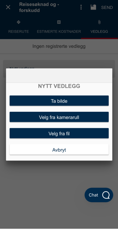 Bildet viser legg til vedlegg