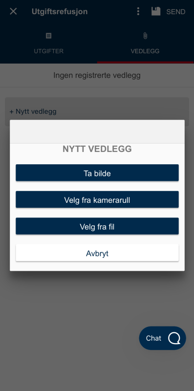 Bildet viser legg til vedlegg