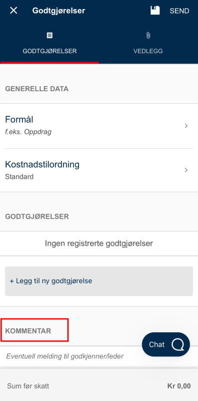 Bildet viser kommentarfeltet