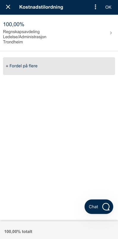 Bildet viser kostnadsfordeling