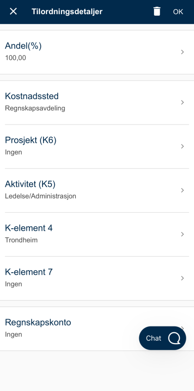 Bildet viser kostnadsfordeling