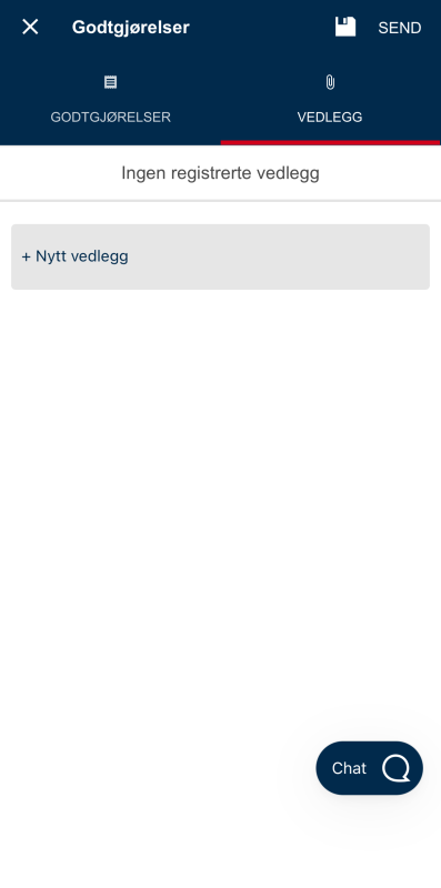 Bildet viser fanen vedlegg