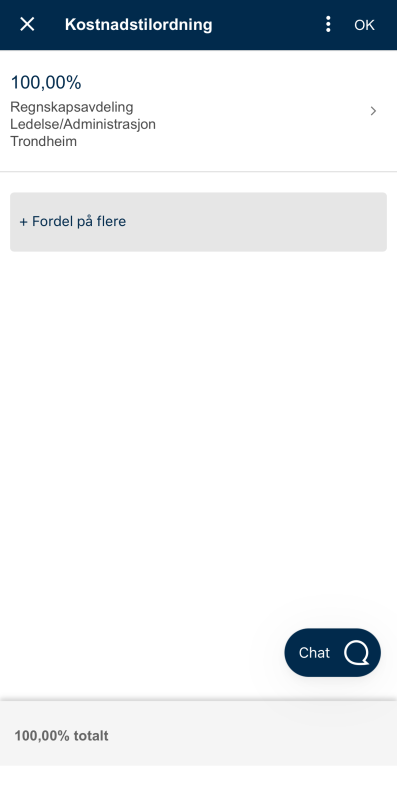 Bildet viser kostnadstilordning