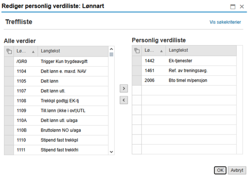 Bildet viser et skjermbilde fra selvbetjeningsportalen fra DFØ.