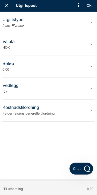Bildet viser utgiftspost