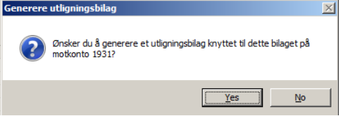 Viser boksen som kommer opp hvor det står Generere utligningsbilag