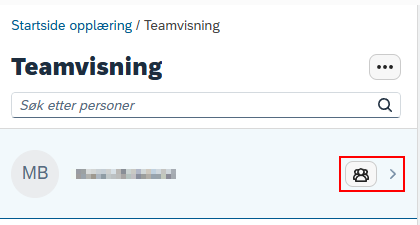 Bildet viser hvor du kan trykke for å utvide og vise organisasjonsstrukturen.