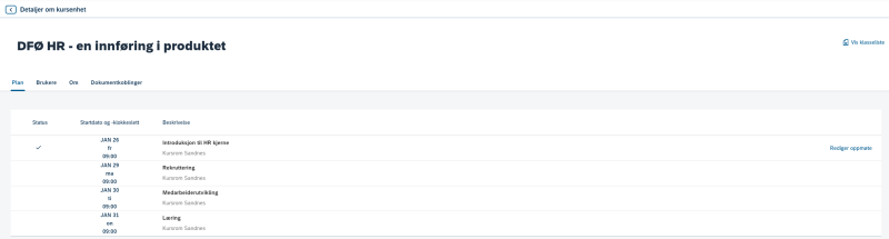 Bildet viser utfyllende informasjon om agenda
