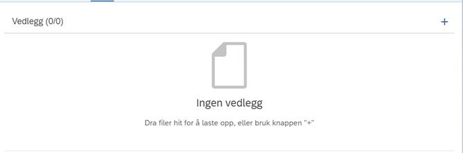 Bildet viser opplasting av vedlegg