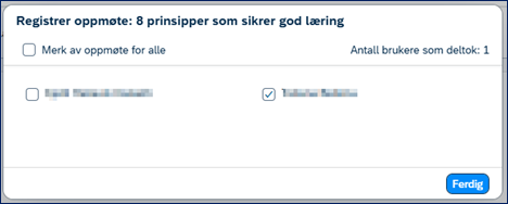 Bildet viser endringer i oppmøtet