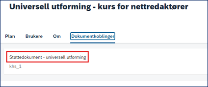 Bildet viser dokumentkobling