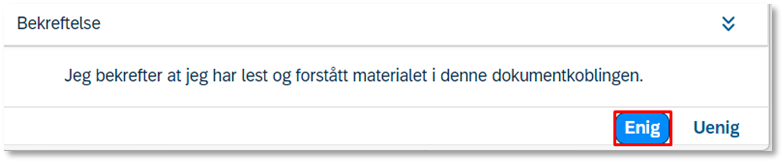 Bildet viser knappen enig