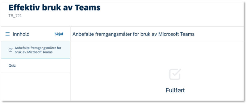 Bildet viser fullført kurs
