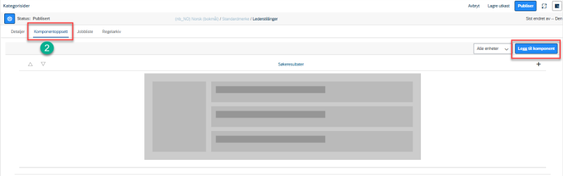 Bildet viser Legg til komponent under Kompnentoppsett