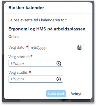 Bildet viser blokker kalender