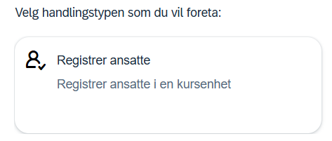 Bildet viser knappen Registrer ansatte