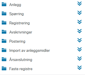 Underpunkter for anleggsverdiregnskapet