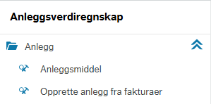 Oversikt over underpunktet Anlegg