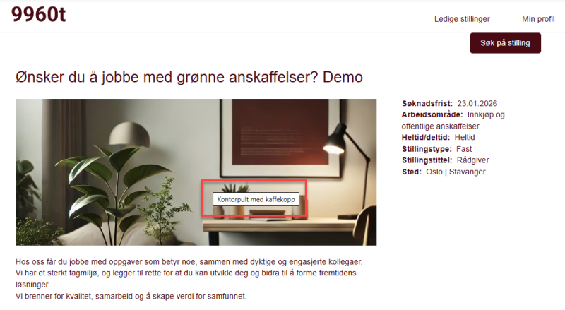 Bildet viser eksempel på alternativ tekst
