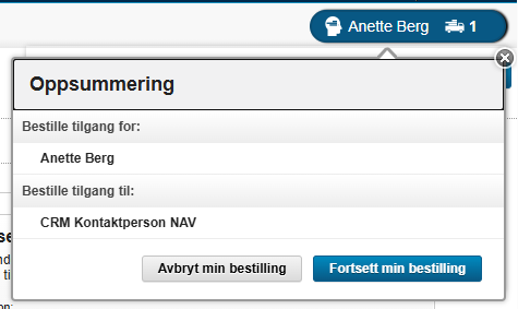 Bildet viser liste over roller