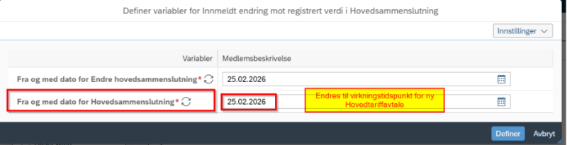 Bildet viser feltet for medlemsbeskrivelse.