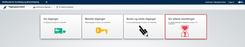 Velg Vis utførte bestillinger for å se tidligere utførte bestillinger.