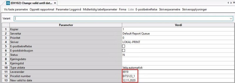 Skjermbilde av system.