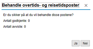 Bildet viser dialogboks og bekreftelse på videresending