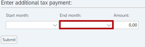 image showing end date in the form