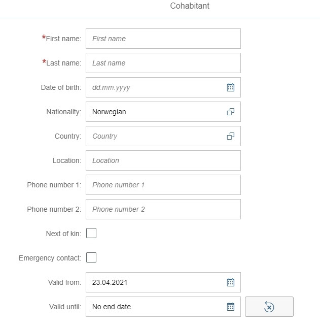image showing family or contact person