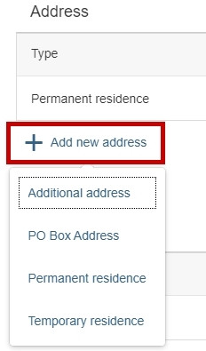 image showing address registration