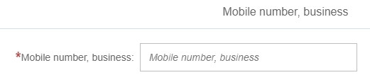image showing phone number registration
