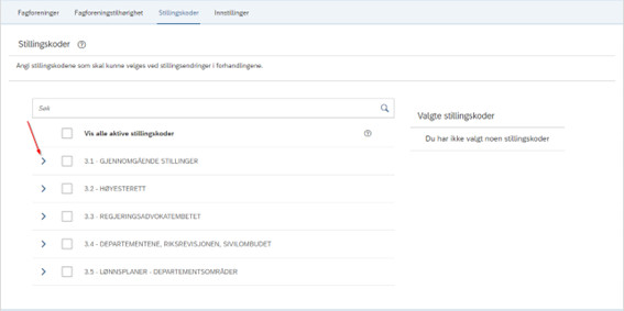 Listen over stillingskoder