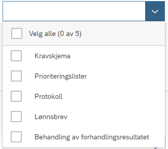 Bildet viser en nedtrekksmeny hvor du kan velge hvor filen eller lenken skal publiseres