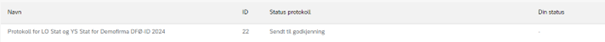 Bildet viser når Din status er blank.