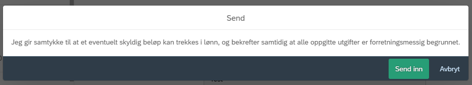 Bildet viser popup med samtykke