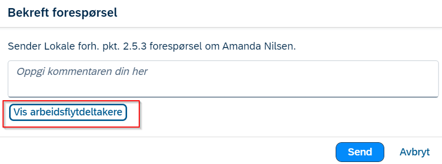 Bekreft forespørsel