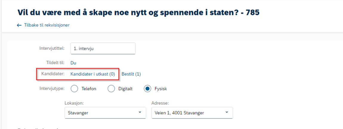 Bilde som viser hvor du klikker for å finne tilgjengelige kandidater. 