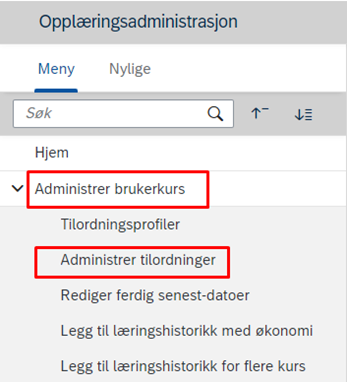 Bildet viser et skjermbilde fra systemløsningen DFØ HR