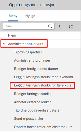 Bildet viser et skjermbilde fra systemløsningen DFØ HR