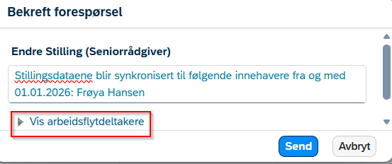 bekreft forespørsel