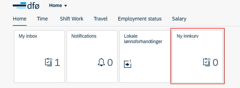 Image showing the tile new inbox