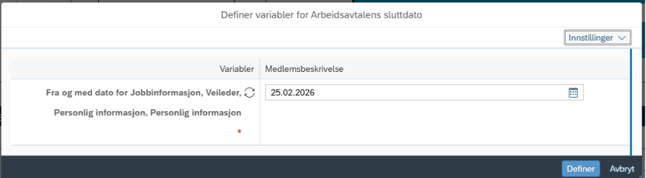 Bildet viser feltet Medlemsbesrkivelse.