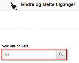 Søk opp ønsket bruker med fullt navn, e-postadresse, ansattnummer eller brukernavn.